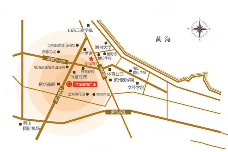 烟台烟台莱山宝龙广场-交通图(21) - 烟台