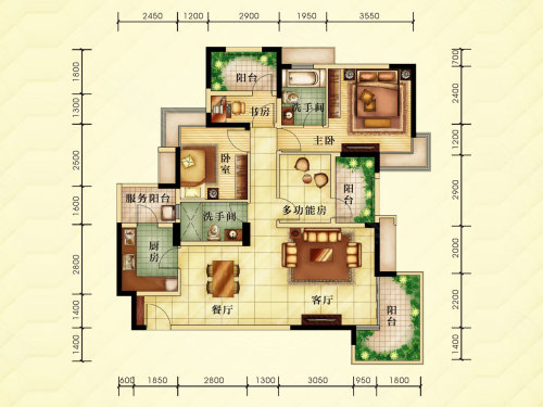 73平米户型图