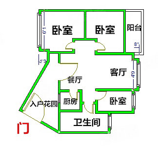 東曉南筍盤 濱江瑞城精緻三房帶入戶花園 通風好 僅售395萬