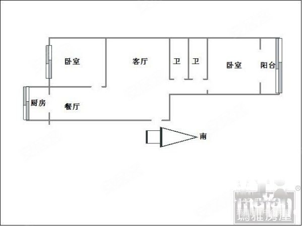 【多图】明德门市容局家属院 80平南北两室 低